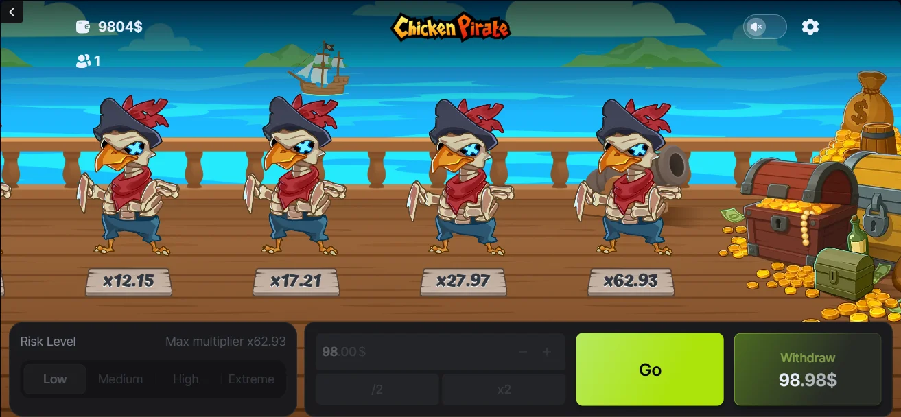 Chicken Pirate Demo Spill