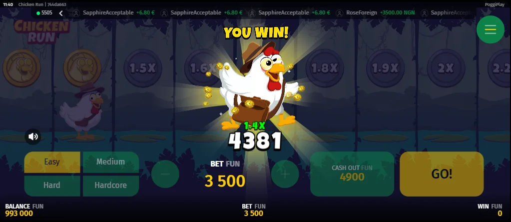 Chicken Run Spill