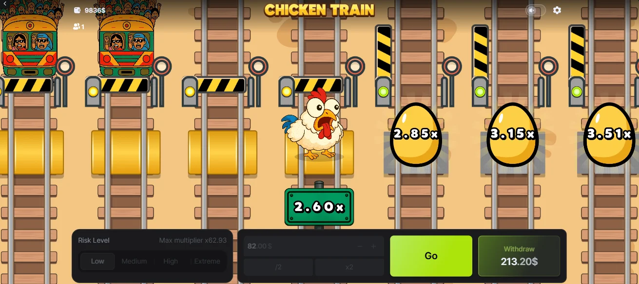 Chicken Train Demo Spill