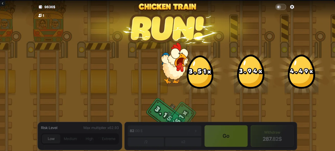 Demo Spill Chicken Train